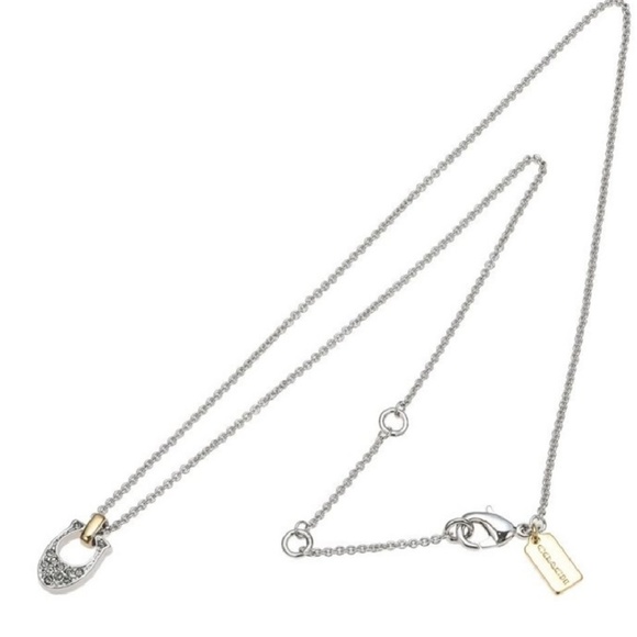 Coach Pave Signature C Necklace - Picture 2 of 7